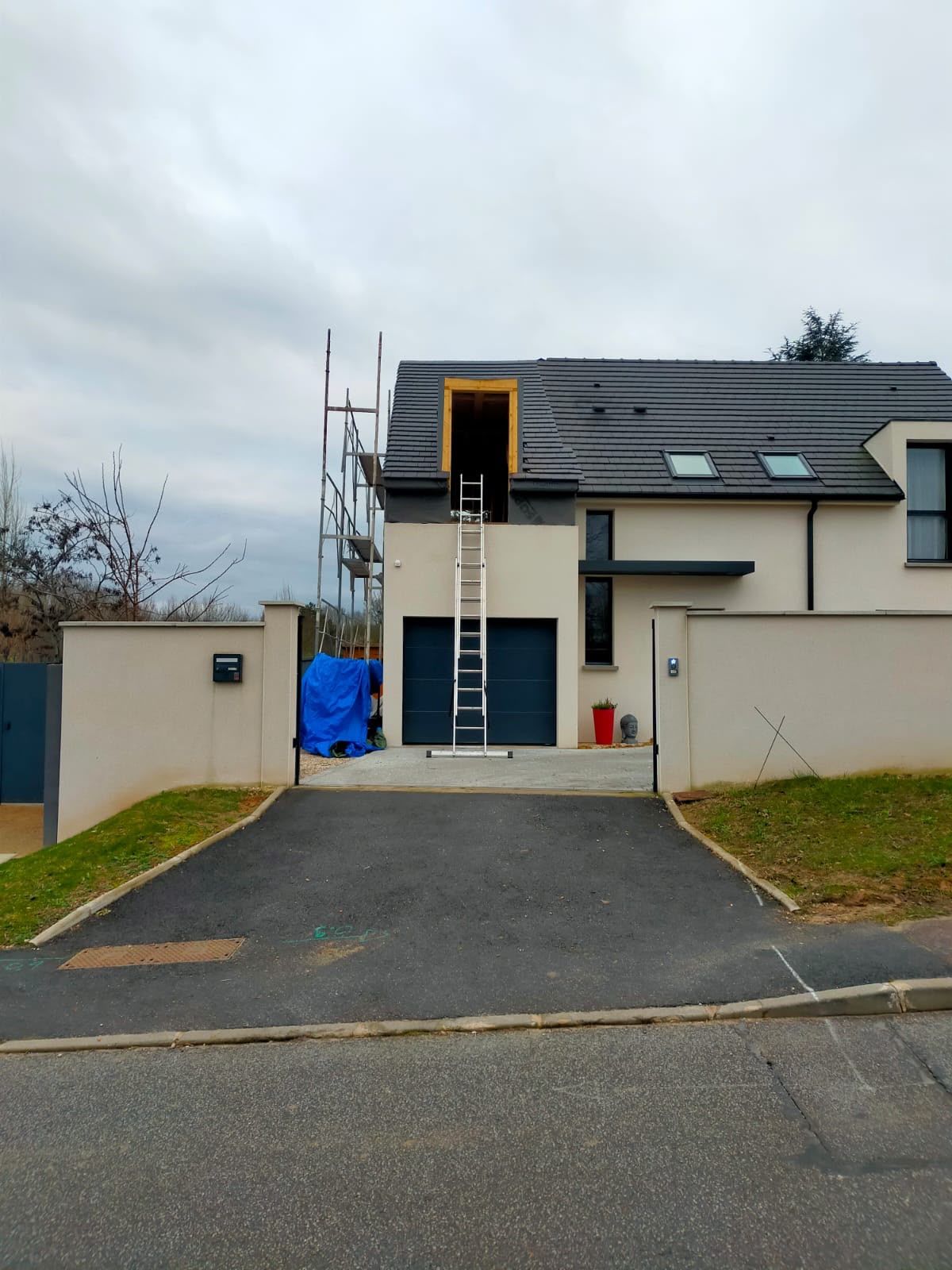 Maison en fin de chantier